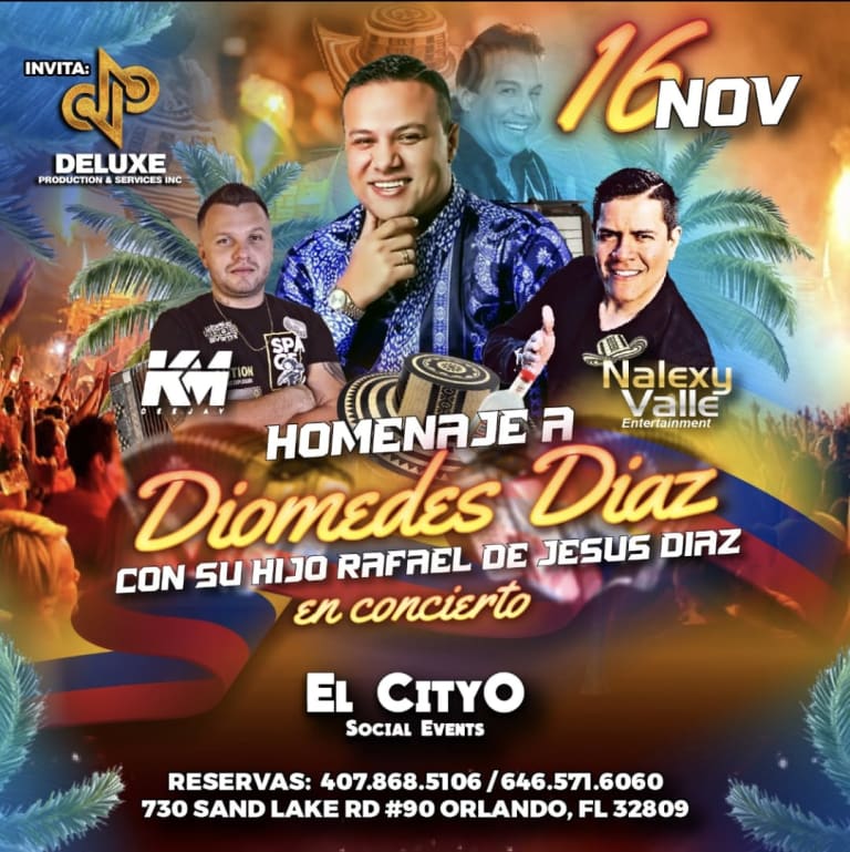 Event - Homenaje a Diomedes Diaz - Orlando, Florida - November 16, 2023 | concert tickets