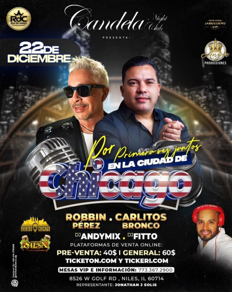 Event - ROBBIN PEREZ Y CARLITOS BRONCO EN CONCIERTO ! - Niles, Illinois - 22 de diciembre de 2023 | concert tickets