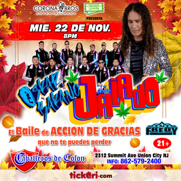 Event - Oscar Bakano y su Grupo Jalado - Union City, New Jersey - 22 de noviembre de 2023 | concert tickets