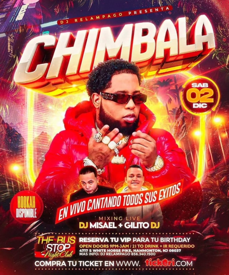Event - CHIMBALA EN CONCIERTO ! - Hammonton, New Jersey - December 2, 2023 | concert tickets