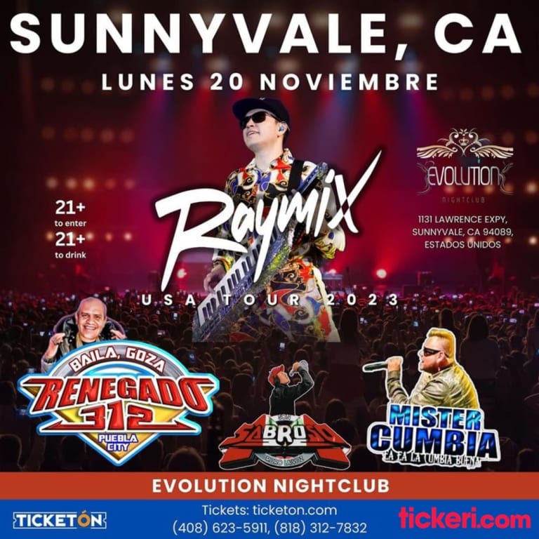 Event - RAYMIX USA TOUR 2023 SUNNYVALE  - Sunnyvale, California - November 20, 2023 | concert tickets