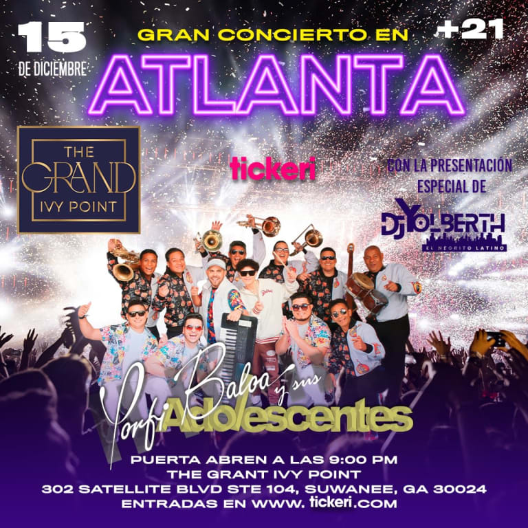 Event - Porfi Baloa y sus Adolescentes- Atlanta - Suwanee, Georgia - December 15, 2023 | concert tickets