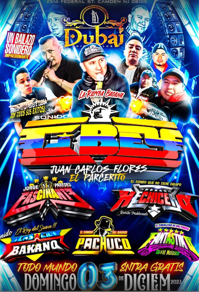 Event - SONIDO CIBEY - JUAN CARLOS FLORES EL PARCERITO EN VIVO ! - Camden, New Jersey - December 3, 2023 | concert tickets