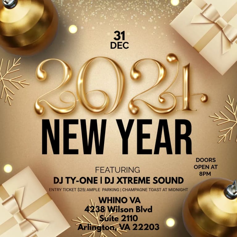 Event - NEW YEARS EVE PARTY AT WHINO IN ARLINGTON VA - Arlington, Virginia - December 31, 2023 | concert tickets