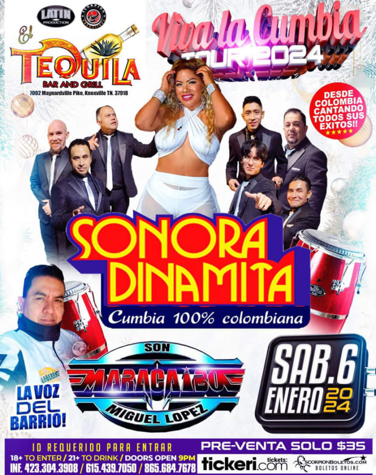 Event - LA SONORA DINAMITA CUMBIA 100% COLOMBIANA EN VIVO ! - Knoxville, Tennessee - January 6, 2024 | concert tickets