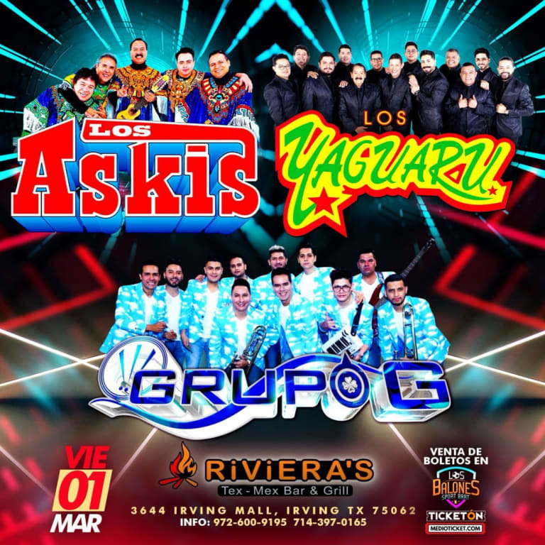 Event - LOS ASKIS , LOS YAGUARU , GRUPO DE G EN VIVO ! - Irving, Texas - 1 de marzo de 2024 | concert tickets