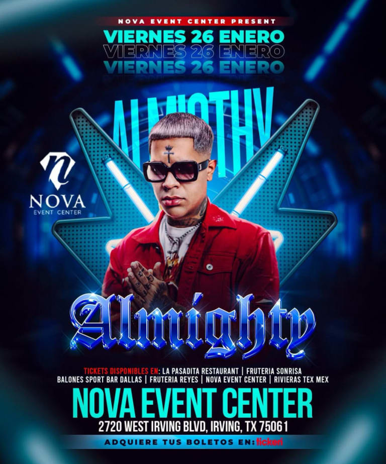 Event - ALMIGHTY EN CONCIERTO ! - Irving, Texas - January 26, 2024 | concert tickets