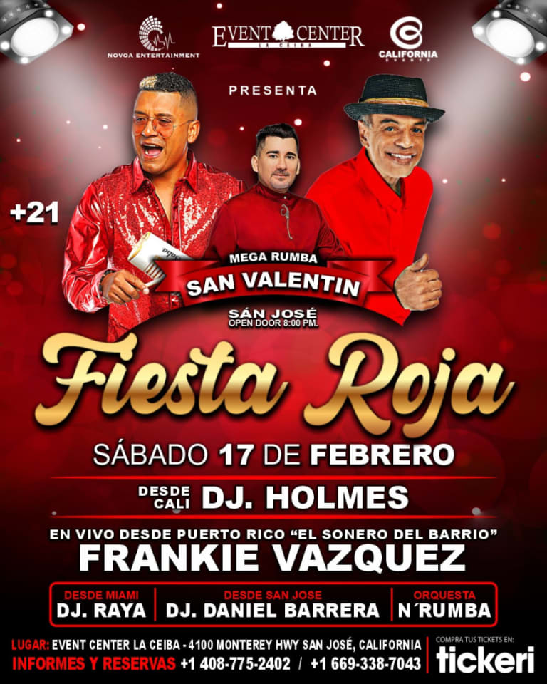 Event - FIESTA ROJA ! FRANKIE VAZQUEZ EL SONERO DEL BARRIO EN VIVO ! - San Jose, California - February 17, 2024 | concert tickets