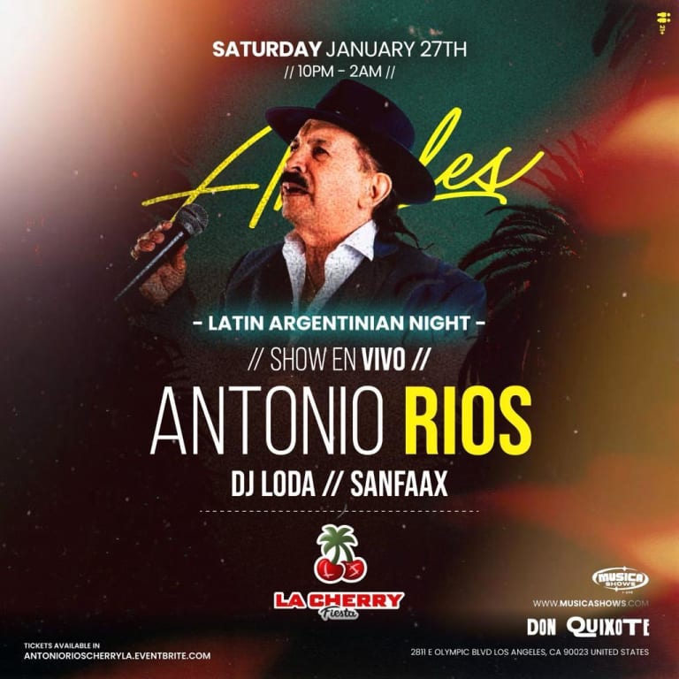Event - ANTONIO RIOS EN CONCIERTO ! - Los Angeles, California - January 27, 2024 | concert tickets