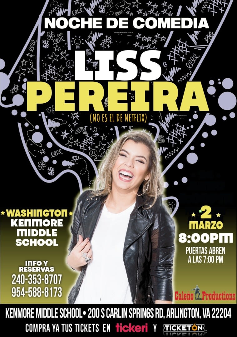 Event - NOCHE DE COMEDIA CON LISS PEREIRA  - Arlington, Virginia - March 2, 2024 | concert tickets