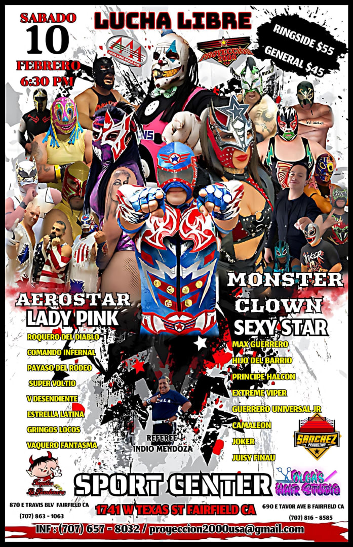 Event - LUCHA LIBRE MEXICANA - Fairfield, California - February 10, 2024 | concert tickets