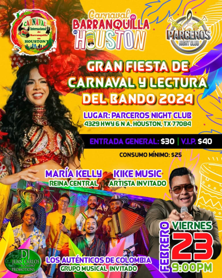 Event - GRAN FIESTA DE CARNAVAL Y LECTURA DEL BANDO 2024 - Houston, Texas - February 23, 2024 | concert tickets