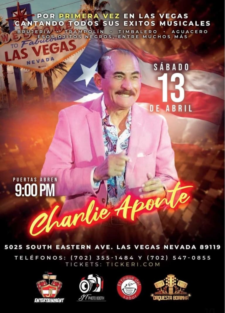 Event - Charlie Aponte por PRIMERA VEZ en Las Vegas en D'Arellanos Banquet Hall - Las Vegas, Nevada - 13 de abril de 2024 | concert tickets