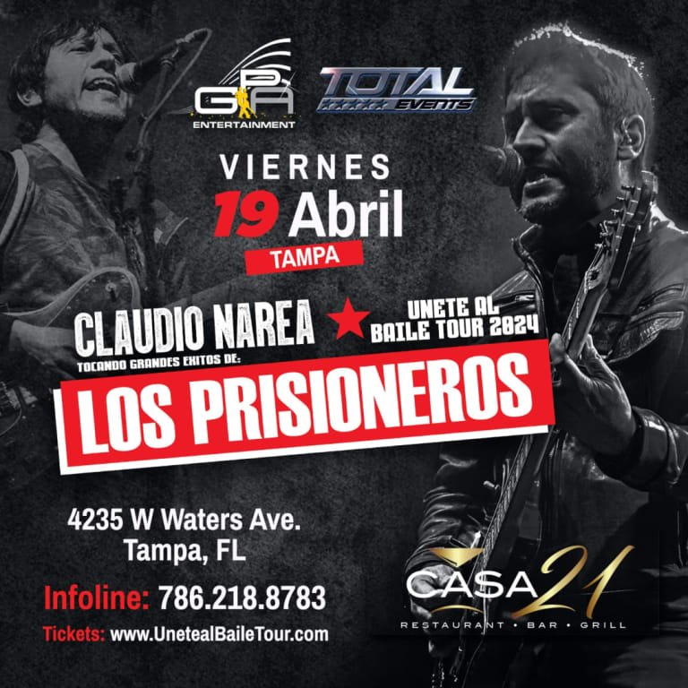 Event - TAMPA**UNETE AL BAILE TOUR GRANDES EXITOS  "LOS PRISIONEROS"  - Tampa, Florida - April 19, 2024 | concert tickets
