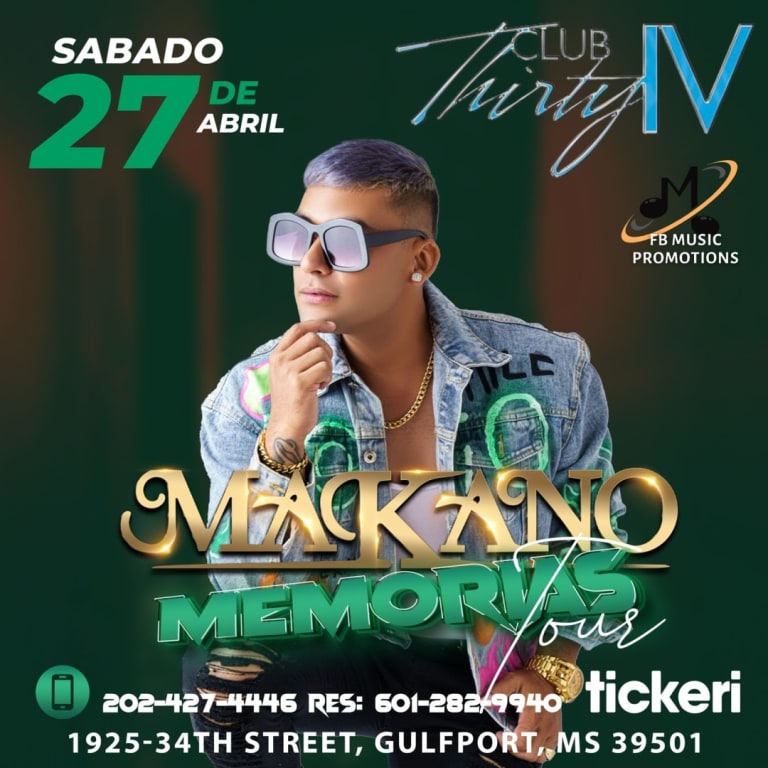Event - Makano En Vivo en Gulf Port Mississippi - Gulfport, Mississippi - April 27, 2024 | concert tickets