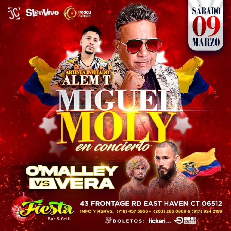 Event - MIGUEL MOLY ! CONNECTICUT - East Haven, Connecticut - March 9, 2024 | concert tickets
