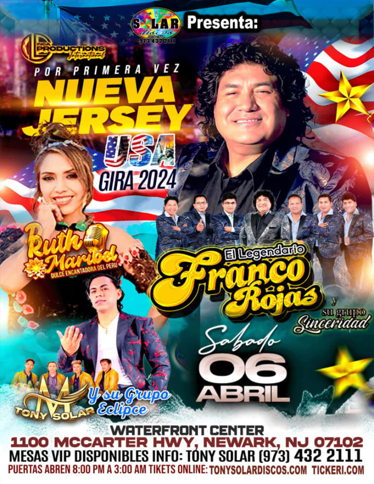 Event - FRANCO ROJAS Y Su  grupo Sinceridad NEWARK NJ TUOR USA 2024 - Newark, New Jersey - April 6, 2024 | concert tickets