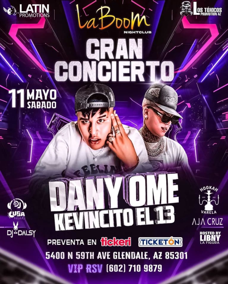 Event - DANY OME KEVINCITO EL 13 - Glendale, Arizona - 11 de mayo de 2024 | concert tickets