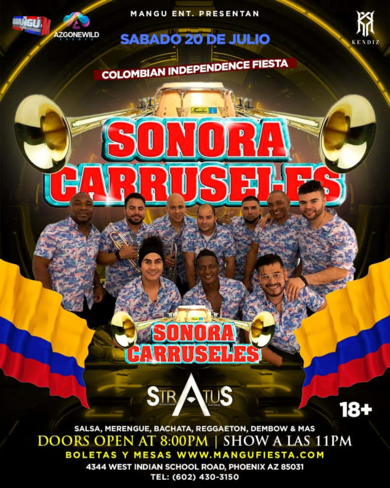 Event - Sonora Carruseles - Colombian Independence Fiesta - Phoenix, Arizona - July 20, 2024 | concert tickets