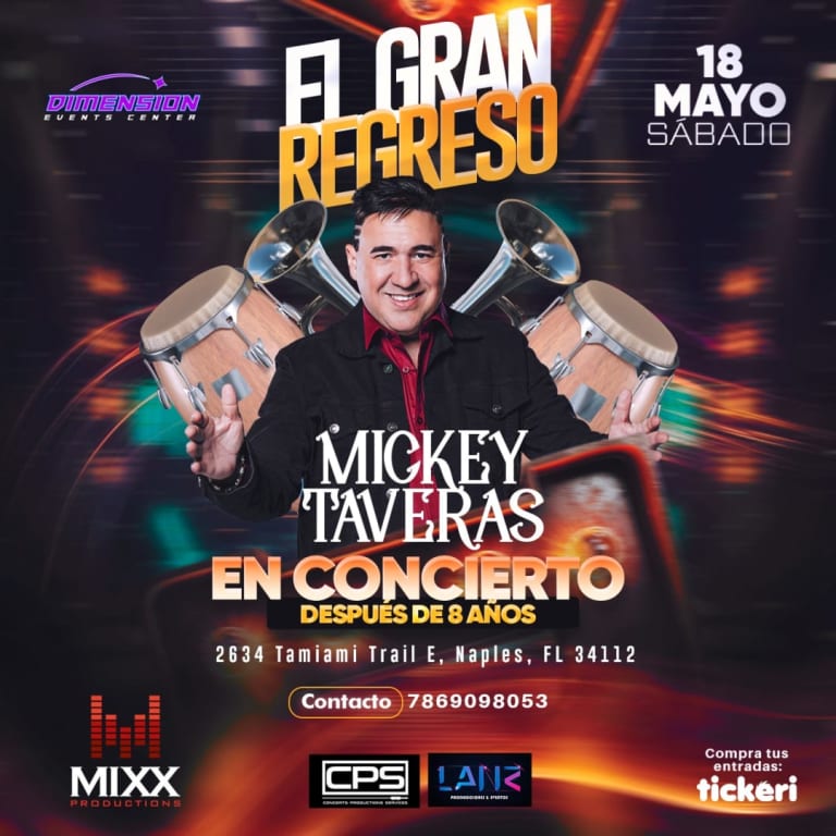 Event - Mickey Taveras En Naples - Naples, Florida - May 18, 2024 | concert tickets