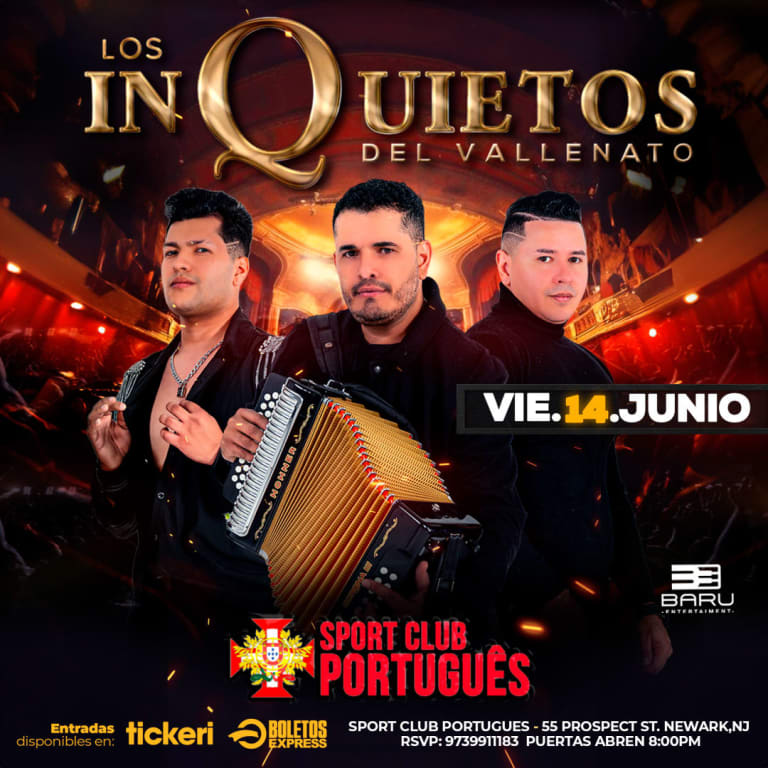 Event - Los Inquietos del Vallenato en New Jersey - Newark, New Jersey - June 14, 2024 | concert tickets