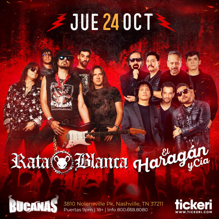 Event - RATA BLANCA , EL HARAGAN Y CIA EN NASHVILLE - Nashville, Tennessee - October 24, 2024 | concert tickets