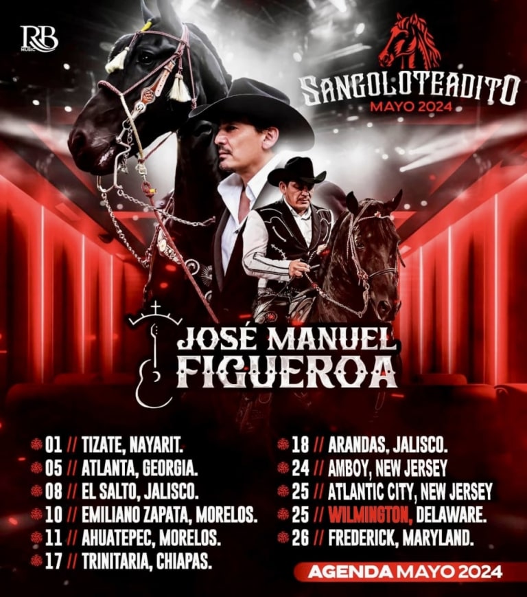 Event - JOSE MANUEL FIGUEROA SANGOLOTEADITO TOUR 2024 - Wilmington, Delaware - 25 de mayo de 2024 | concert tickets