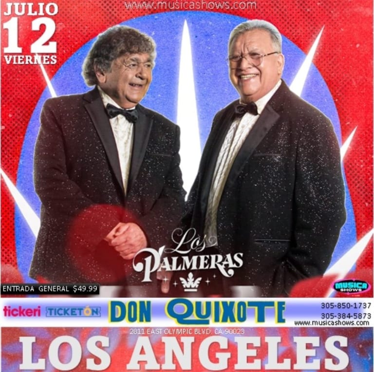Event - LOS PALMERAS EN CONCIERTO ! cancelled - Los Angeles, California - July 12, 2024 | concert tickets