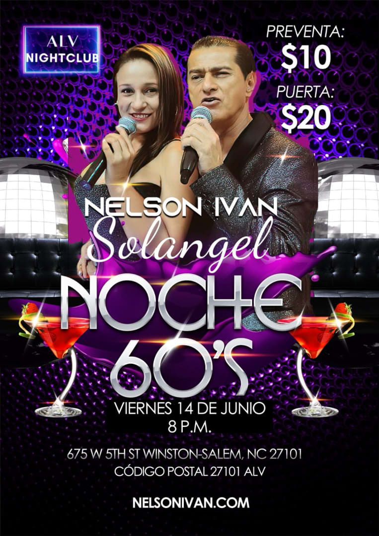Event - Noche de los 60s con Nelson Iván  - Winston-Salem, North Carolina - June 14, 2024 | concert tickets