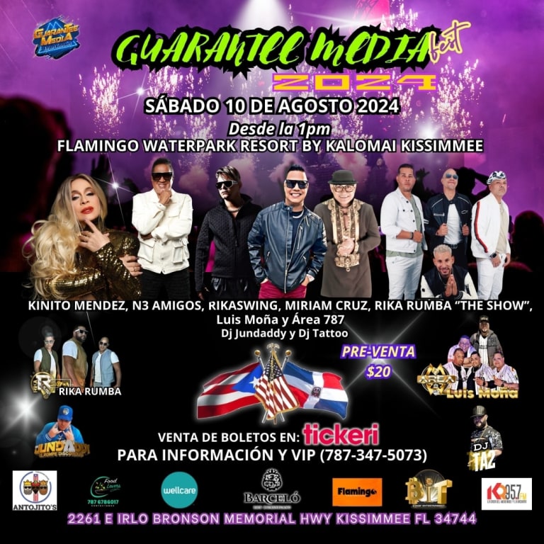 Event - Dia Nacional Del Merengue Guarantee Media Fest 2024 - Kissimmee, Florida - August 10, 2024 | concert tickets