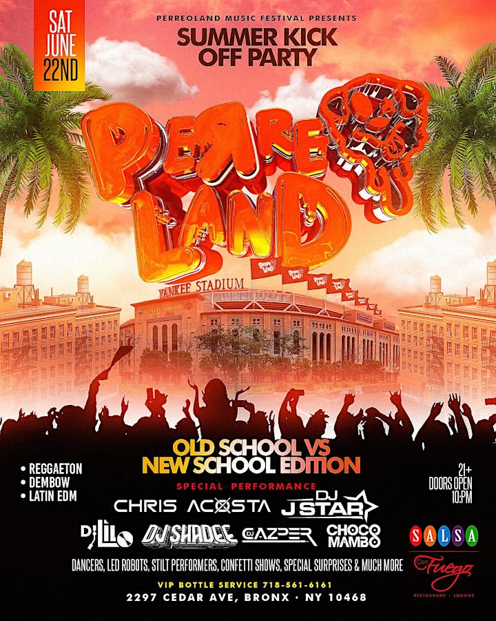 Event - Perreo Land Summer Kick-Off Party - Bronx, New York - 22 de junio de 2024 | concert tickets