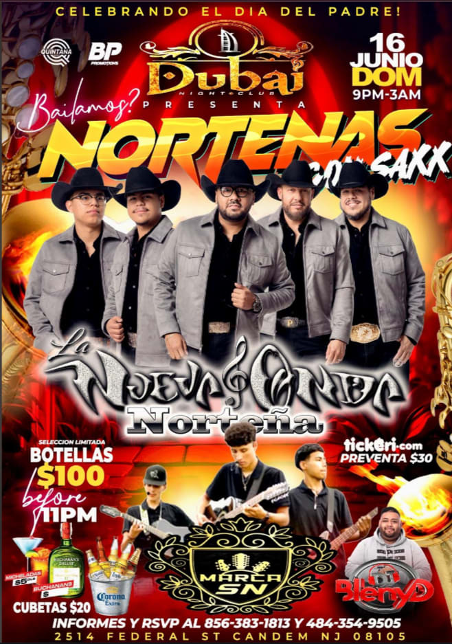 Event - LA NUEVA ONDA NORTEÑA EN CONCIERTO ! - Camden, New Jersey - June 16, 2024 | concert tickets