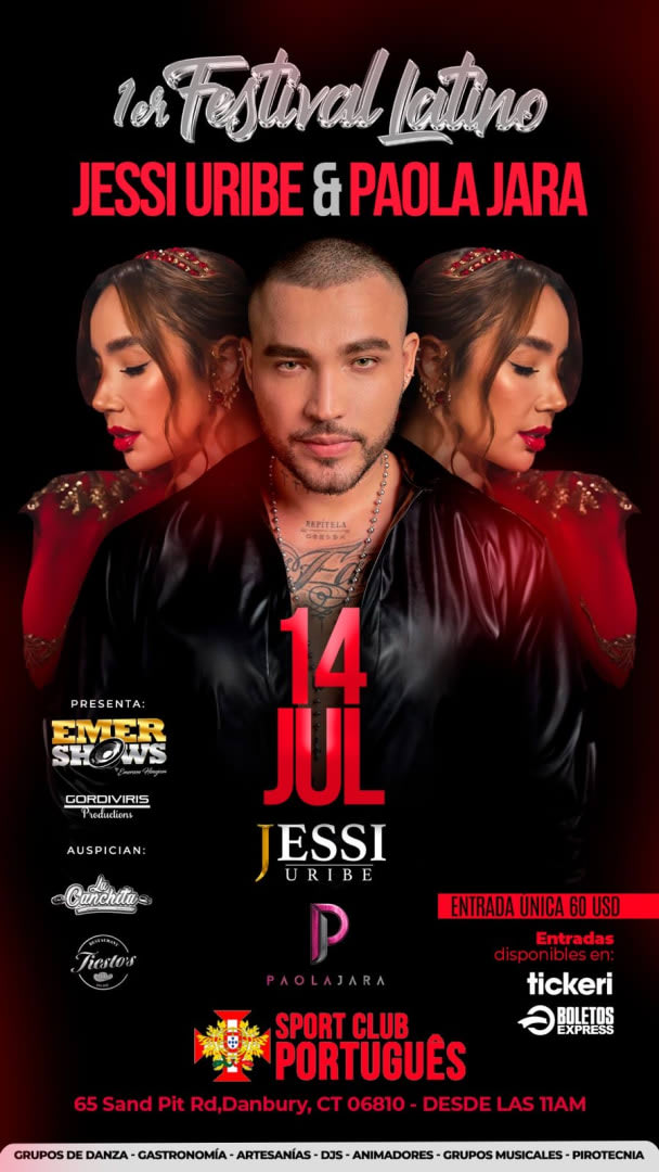 Event - JESSY URIBE Y PAOLA JARA Y EN DANBURY  CONNECTICUT .  - Danbury, Connecticut - July 14, 2024 | concert tickets