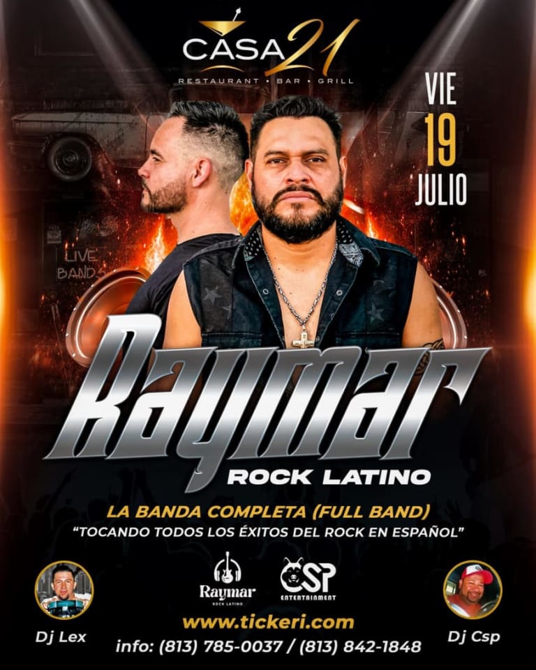 Event - Rock en Español en vivo con "RAYMAR"  - Tampa, Florida - 19 de julio de 2024 | concert tickets