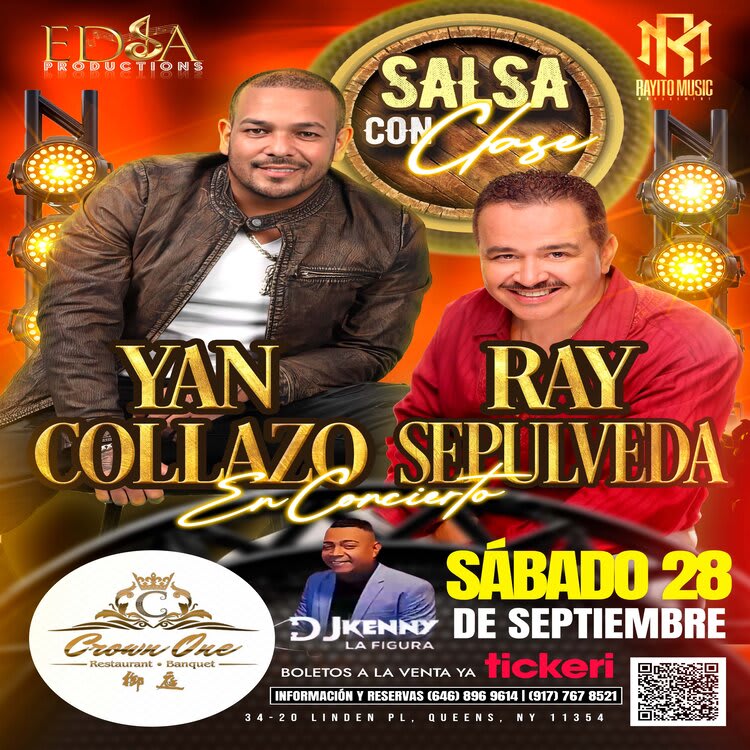 Event -  RAY SEPULVEDA  y YAN COLLAZO  -  Salsa con clase en New York. - Flushing, New York - September 28, 2024 | concert tickets