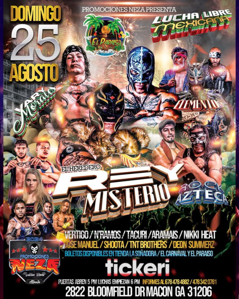 Event - LUCHA LIBRE MEXICANA PROMOCIONES NEZA - Macon, Georgia - August 25, 2024 | concert tickets