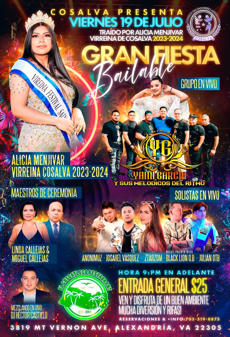 Event - COSALVA y su GRAN FIESTA BAILABLE - Julio 19 2024  - Alexandria, Virginia - July 19, 2024 | concert tickets