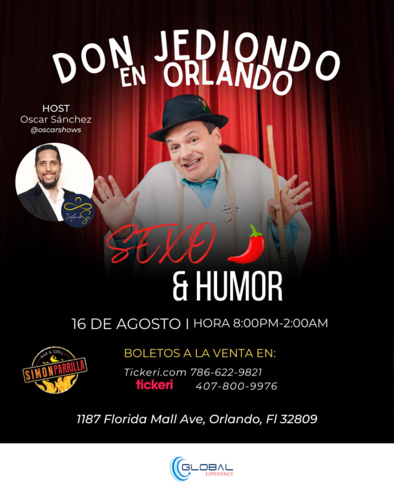 Event - DON JEDIONDO - Sexo y Humor - Orlando, Florida - 16 de agosto de 2024 | concert tickets