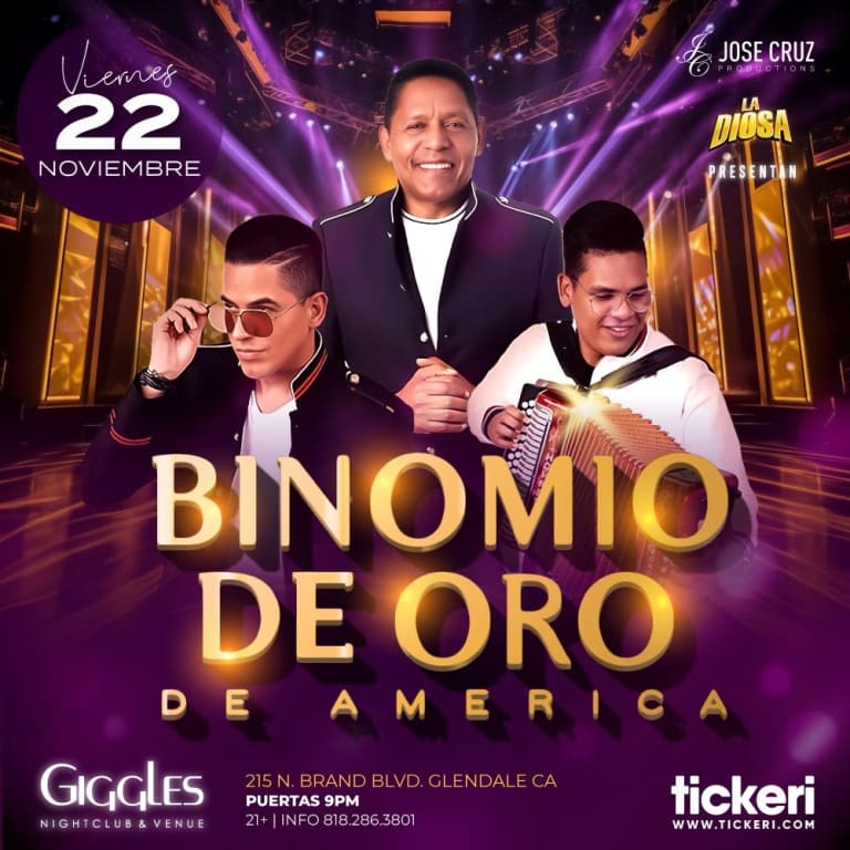 Event - BINOMIO DE ORO EN LOS ANGELES - Glendale, California - November 22, 2024 | concert tickets