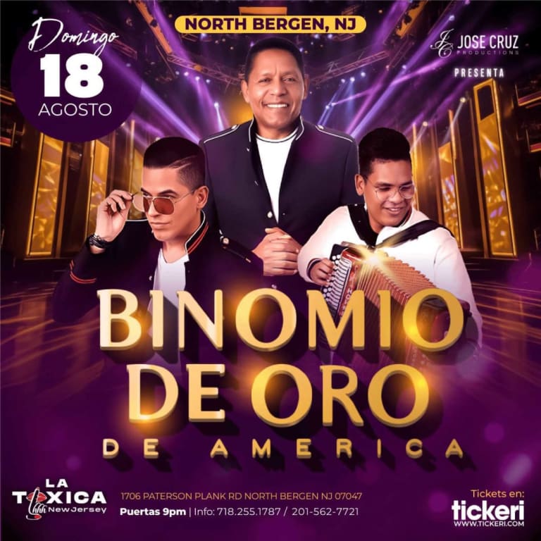 Event - BINOMIO DE ORO EN CONCIERTO - LA TOXICA, NORTH BERGEN, NJ - North Bergen, New Jersey - August 18, 2024 | concert tickets