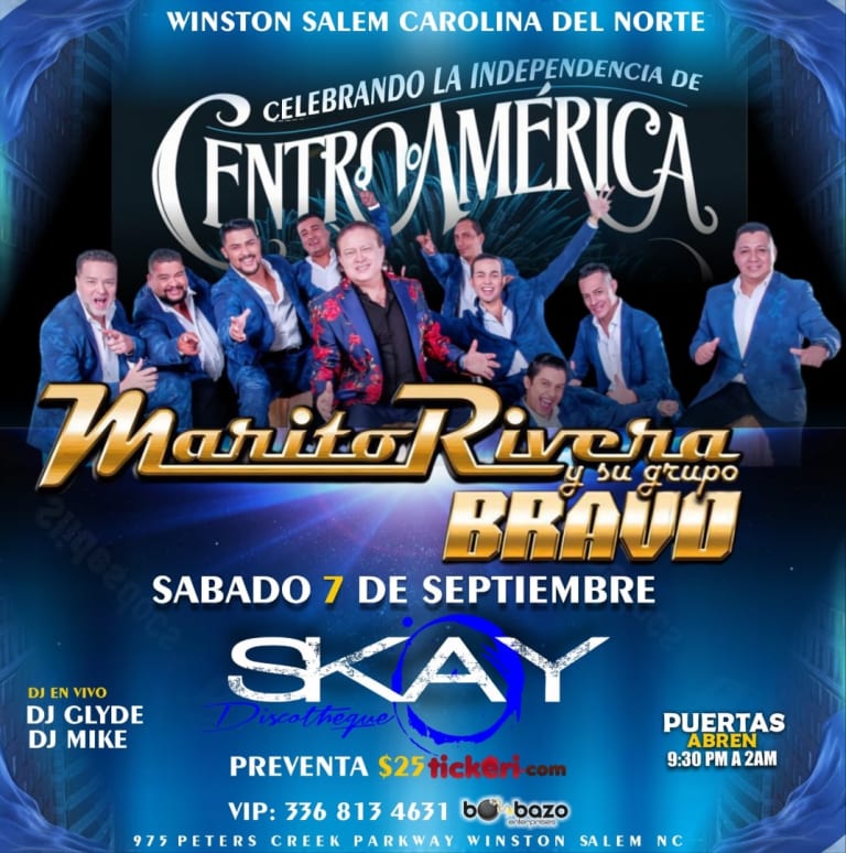 Event - MARITO RIVERA Y SU GRUPO BRAVO EN SKAY DISCOTHEQUE  - Winston-Salem, North Carolina - September 7, 2024 | concert tickets
