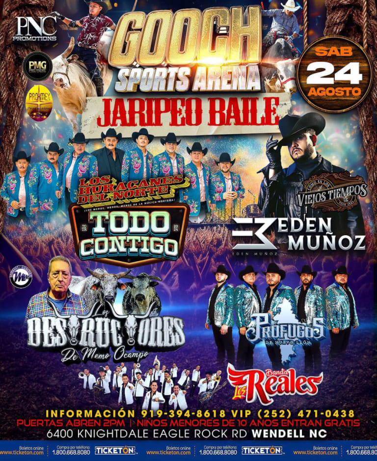 Event - Gooch Sport Arena Jaripeo Baile - Wendell, North Carolina - 24 de agosto de 2024 | concert tickets
