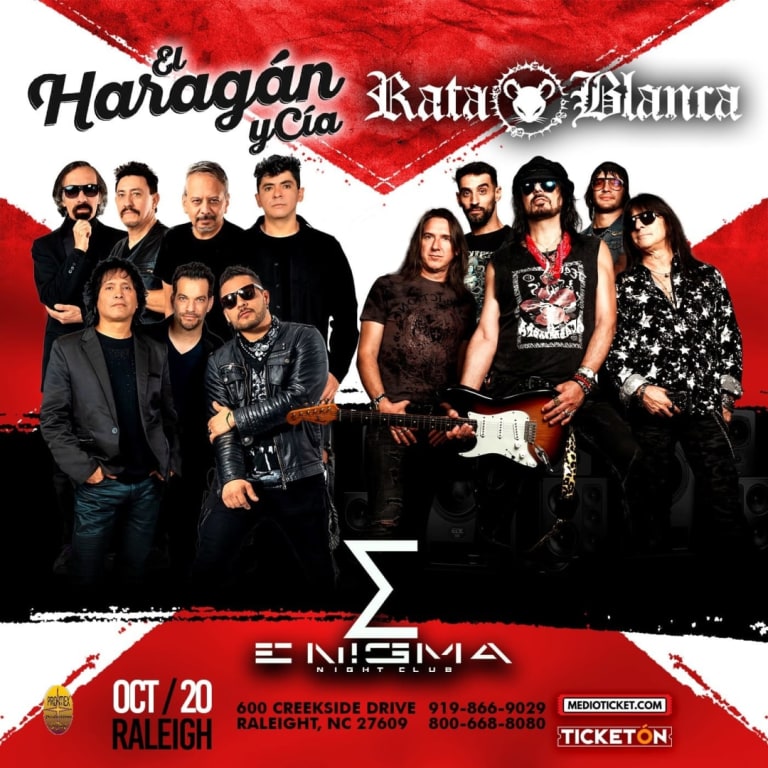 Event - EL HARAGAN Y CIA / RATA BLANCA - Raleigh, North Carolina - October 20, 2024 | concert tickets
