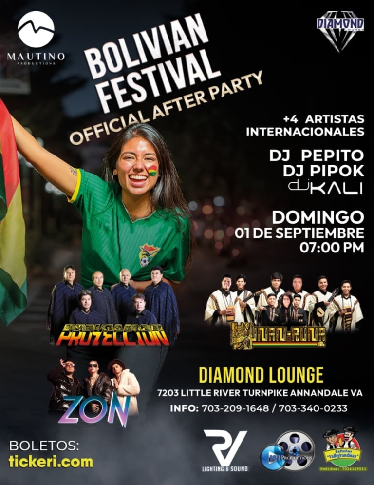 Event - FESTIVAL BOLIVIANO OFICIAL AFTER PARTY - Annandale, Virginia - September 1, 2024 | concert tickets