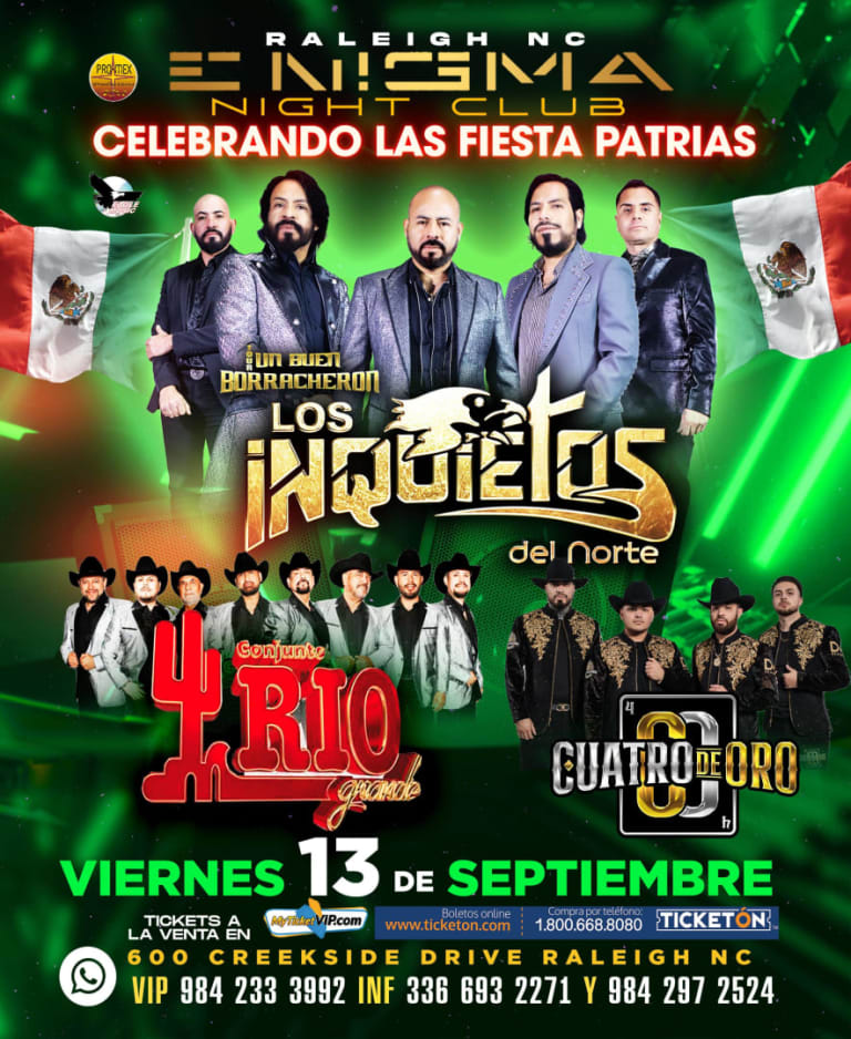 Event - LOS INQUIETOS Y MAS  - Raleigh, North Carolina - September 13, 2024 | concert tickets