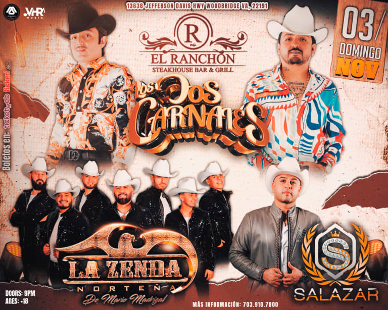 Event - Los Dos Carnales, La Zenda y Salazar - Woodbridge, Virginia - November 3, 2024 | concert tickets