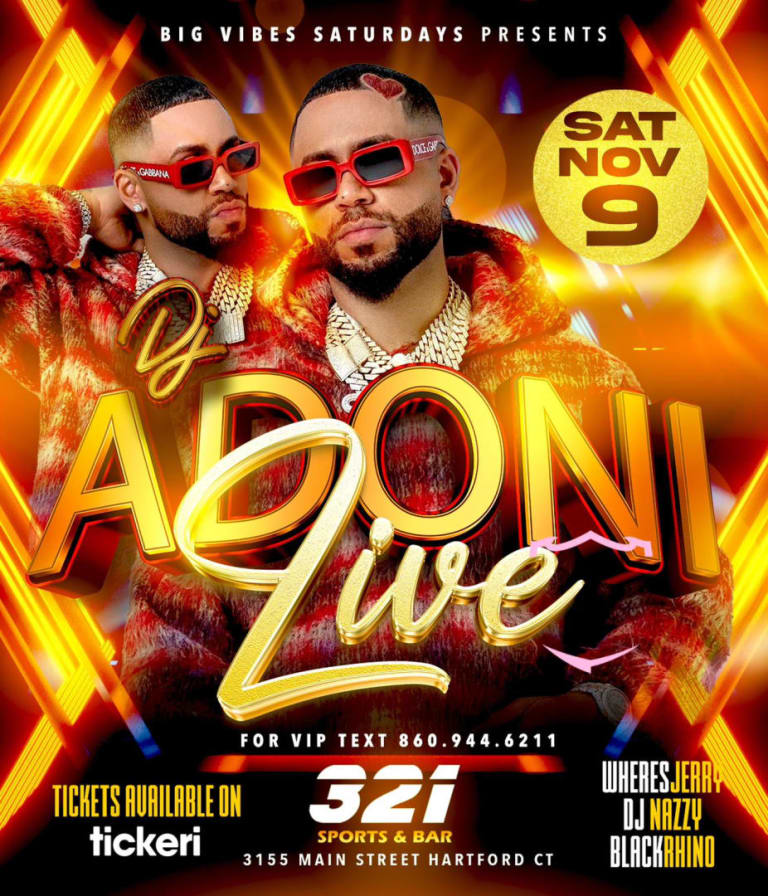 DJ Adonis in Hartford - Tickets 2024-11-09 | 321 Sports and Bar