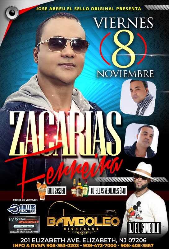 Event - ZACARIAS FERREIRA EN CONCIERTO ! - Elizabeth, New Jersey - November 8, 2024 | concert tickets