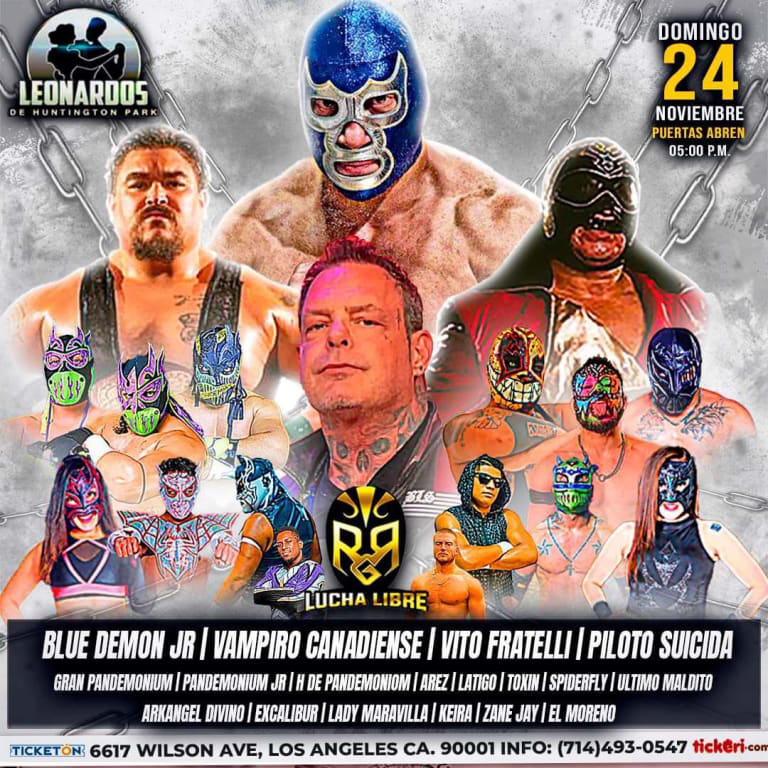 Event - LUCHA LIBRE - DESPEDIDA DE EL VAMPIRO CANADIENSE ! - Los Angeles, California - November 24, 2024 | concert tickets