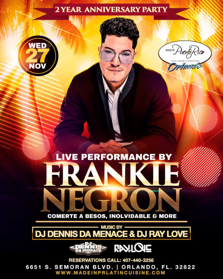 Event - Made in Puerto Rico Orlando 2 Year Anniversary w/ Frankie Negron LIVE - Orlando, Florida - November 27, 2024 | concert tickets